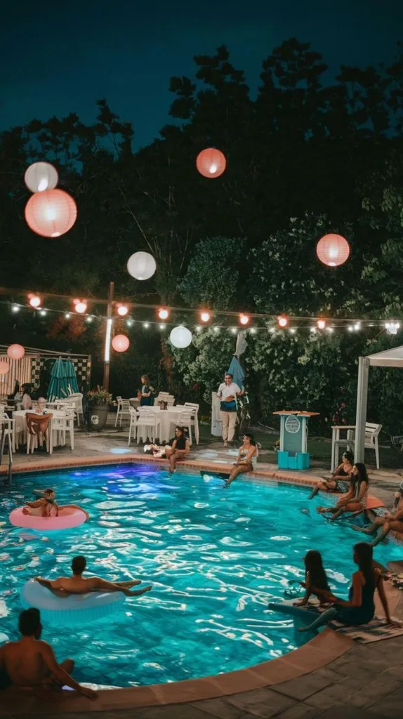 Pool party at the resort